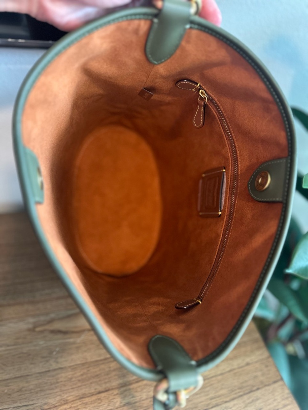 NWT - Coach Army Green Dakota Bucket Bag - Picture 6 of 13